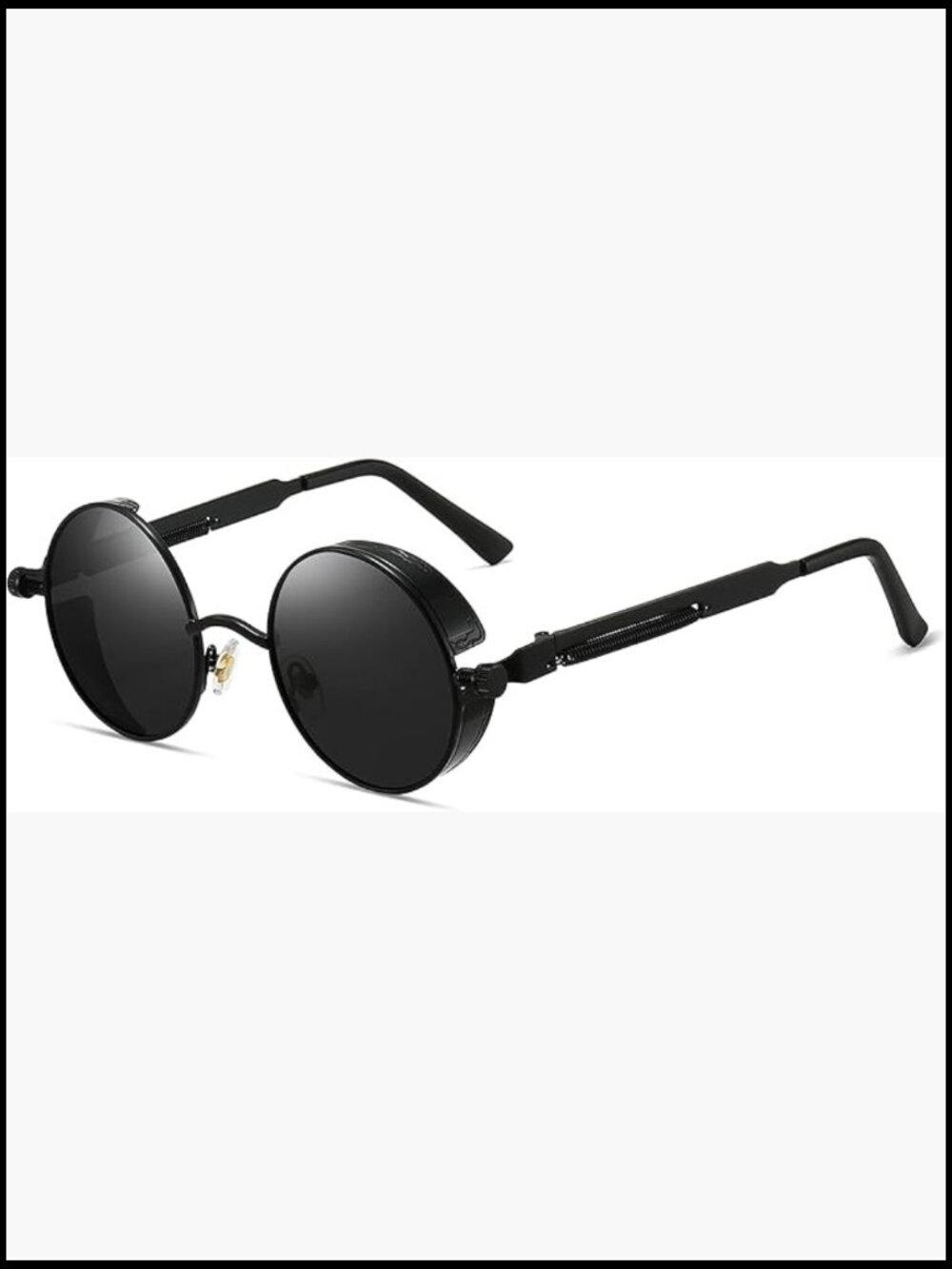 Metal Frame Polarized Sunglasses, Steampunk Retro Style
